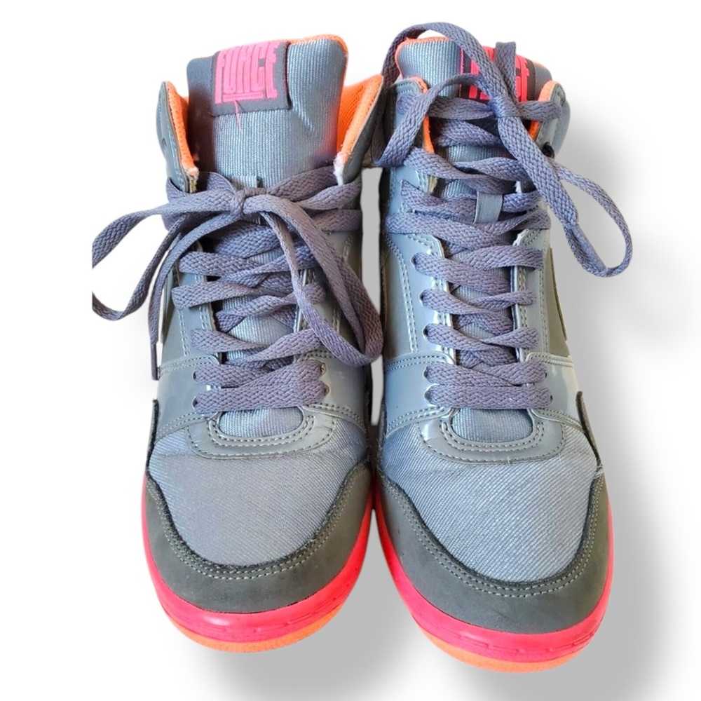 NIKE Force Dunk Sky Hi Hidden Wedge Heel Gray - Picture 3 of 13